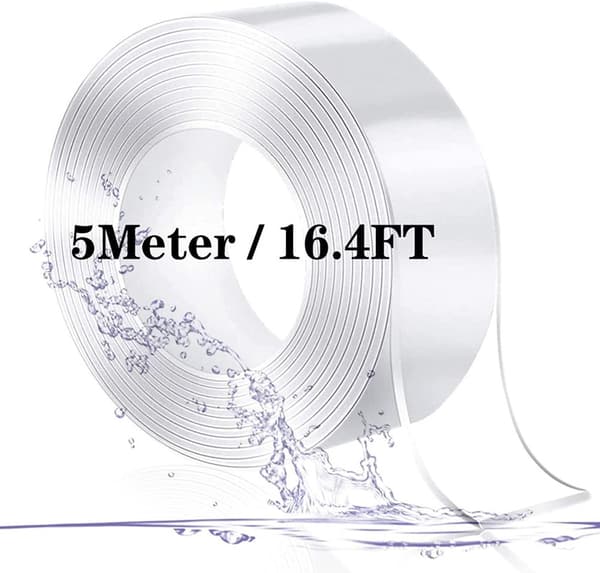 5 meter 2cm x 1mm Magic Nano Dubbelhäftande tejp Återanvändbar