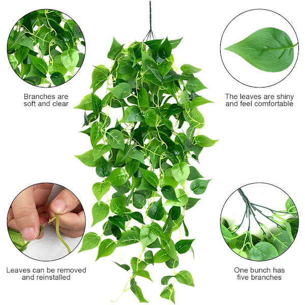 2pcs Artificial Ivy Plants, 100cm Artificial Hanging Fake Ivy, Suitable for Wedding