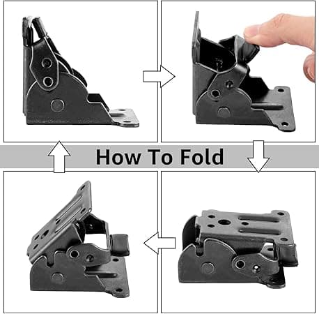 4 Pieces Table Legs, Folding Hinges 0-90 Degree, Folding Hinges, Support Holder with Locking, Table Legs,