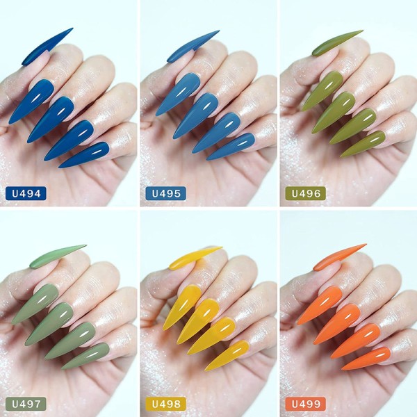 Gel nagellack 6 färger Set Bright