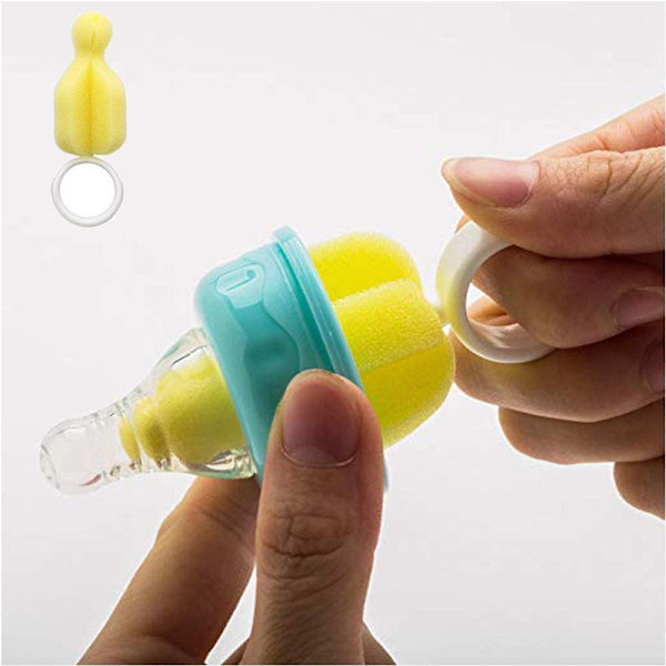 Bottle Brush, 7pcs Baby Bottle Brush, Bottle Cleaning Kit / Copper/Straw