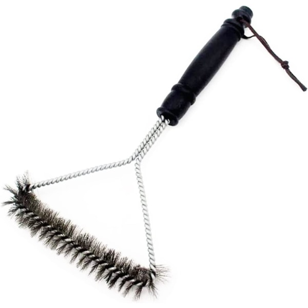 Grill Brush with Long Handle, Grill Brush with Stainless Steel Bristles, 30cm Long,