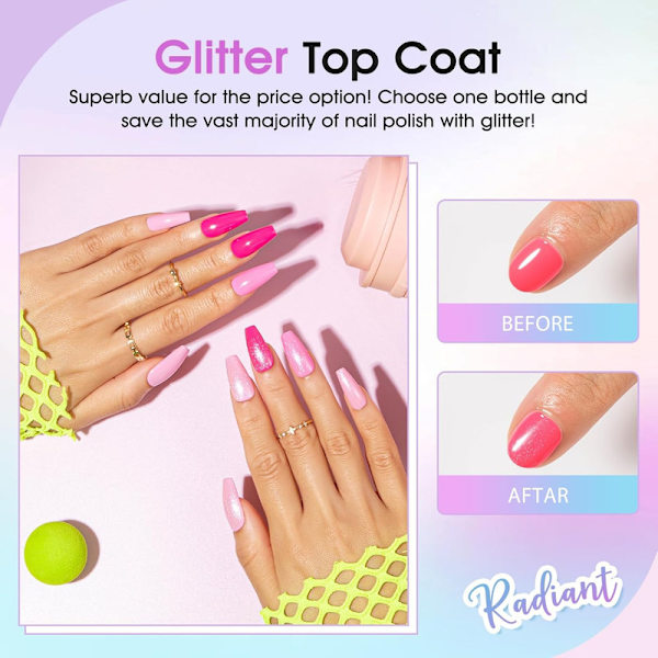 UV-gel nagellack 24 st gula rosa lila gröna nagellack shellac gellack