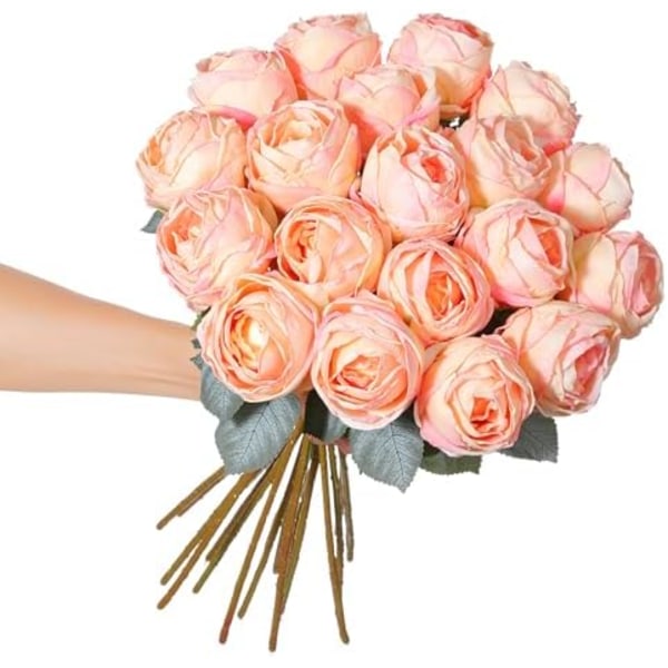 10Pcs Artificial Rose Red Flower, 50cm High Single Rose Long Stem Fake Flower, Silk Flower Rose Realistic