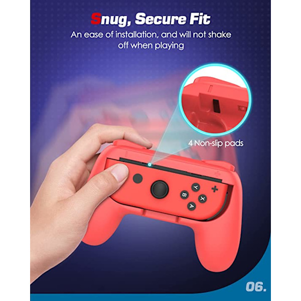 eller Nintendo Switch Joy-Con, Grip för Nintendo Switch Controller