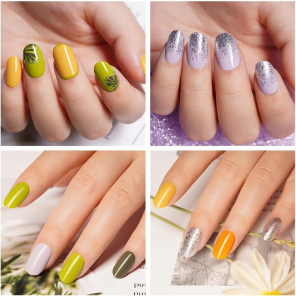 UV Shellac nagellack, set 6 st, 8 ml UV-gelset under UV/LED-ljus, nagellack