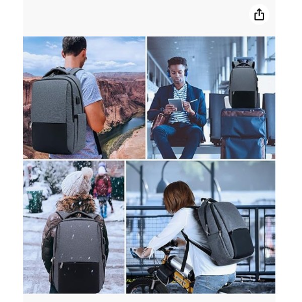 Ryggsäck bärbar dator ryggsäck herr stöldskydd ryggsäck 15,6" bärbar dator för resor/affärer/högskola