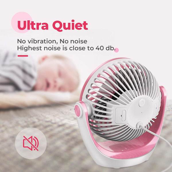 USB Fan,  USB Desk Fan, Strong Airflow Desk Fan Quiet Operation,