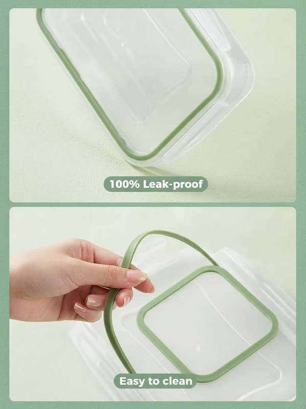 Food Storage Containers with Lids, 7-pack, Airtight and Leak-proof, Stackable BPA-free