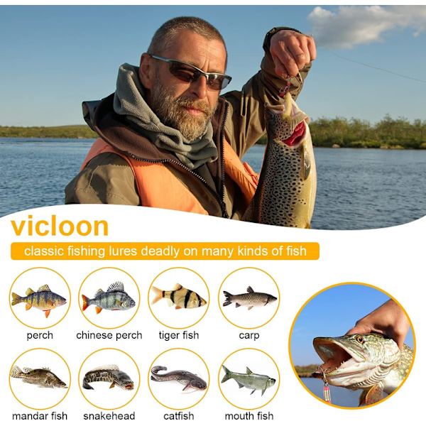 Spinner Blinker Set, 16 delar fiskedrag med diskantkrokar