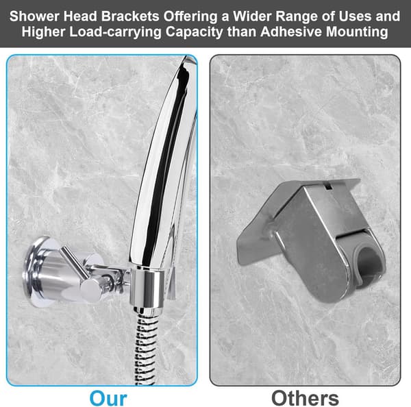 Shower Head Bracket 180 Degree Shower Head Bracket Shower Holder Metal with Screw Twist