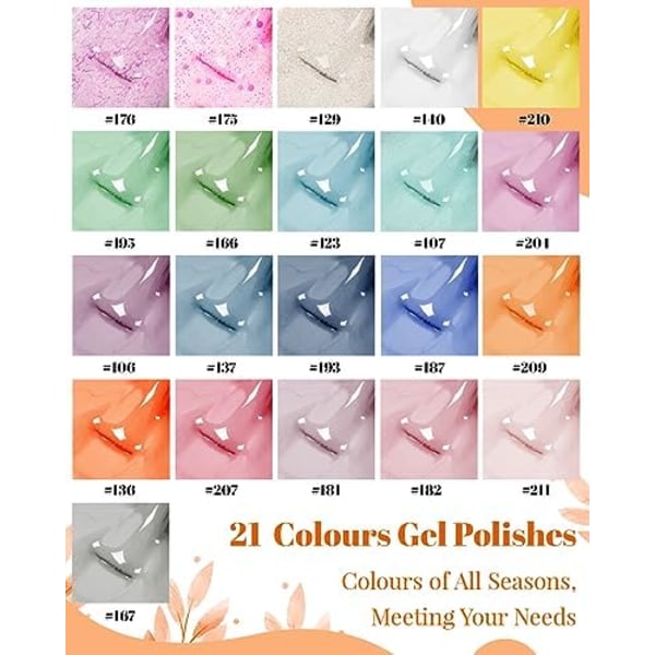 Gel nagellack set – 24 st 8 ml UV-gel nagellack startkit Phoenixy Soak-off gelnagellack set