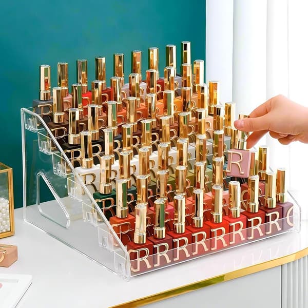 Layers Nail Polish Storage Box Transparent Acrylic Nail Polish Storage Semi-Permanent