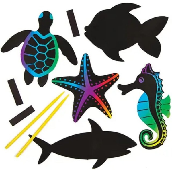 Hantverksset för set Havsdjur för barn (12 delar)