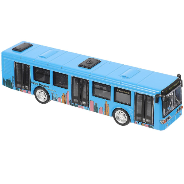 Simuloitu kaupunkibussimalli, joka vetää takaisin linja-autolelu autolelu ajoneuvolelu, yhteensopiva lasten sinisen kanssa