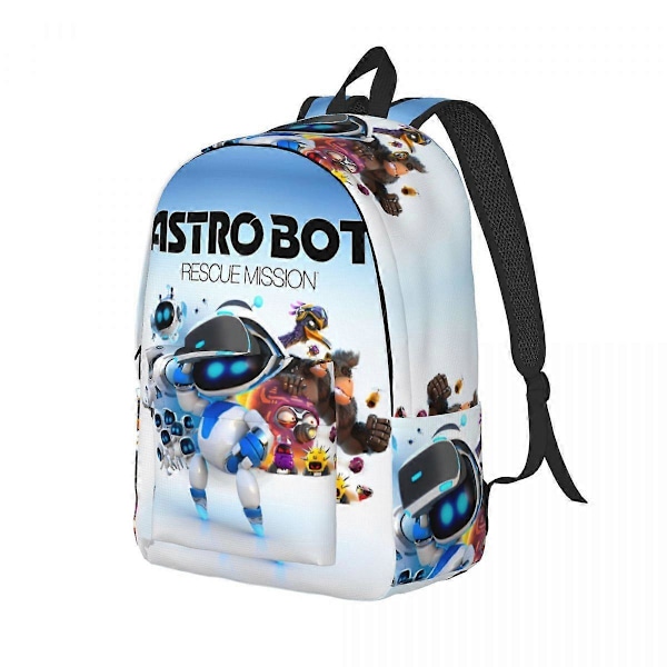Astrobots Gaming Ryggsäck för Män och Kvinnor - Trendig Ryggsäck för Högstadiet, Vandring, Laptop, Axelväska, Present 14 M M 14