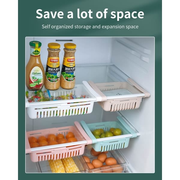 Udendørs indretning til køleskab, indretning til køleskab Hold ordning på hylde til grøntsager og frugt (2 st)
