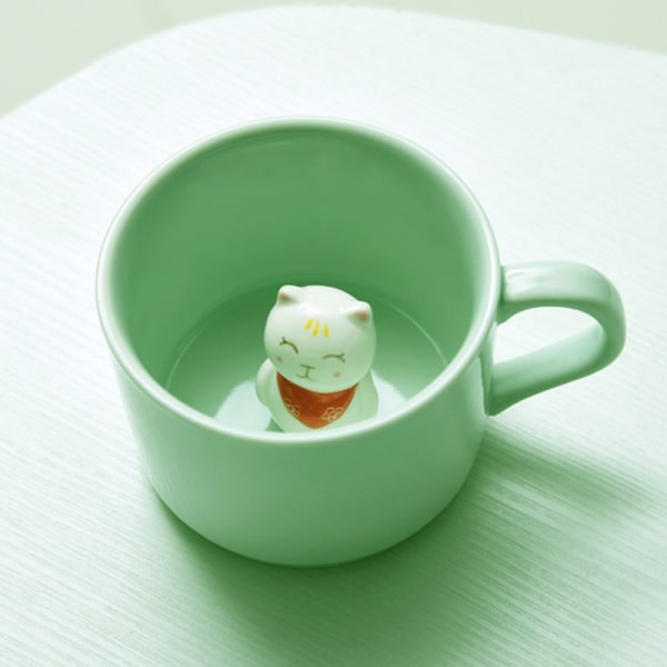3D-krus Djur inuti kopp Tecknad Keramisk figur Tekopp Jul Födelsedagspresent for barn Kvinnor Män Kaffemugg