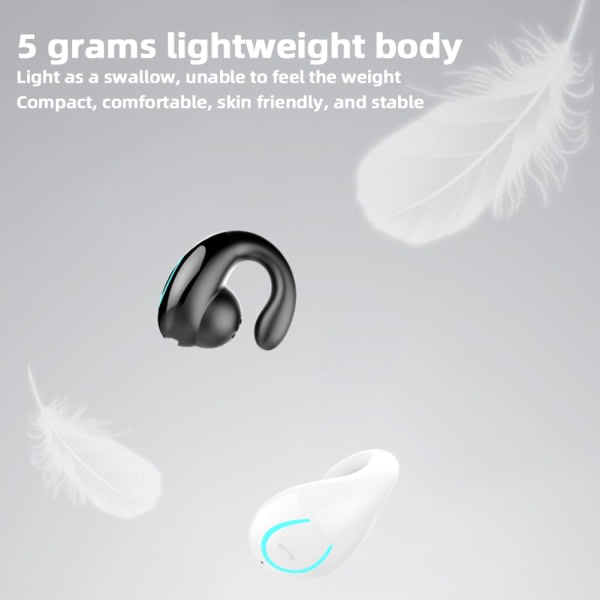 Clip On Earbuds Open Ear Headphones Trådlösa Bluetooth-kompatibla hörlurar för löpning Cykling Träning Rosa