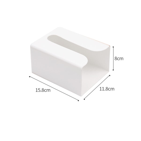 Stansfri mjukpappershållare Väggmonterad multifunktionell toalettpappershållare Vit Liten
