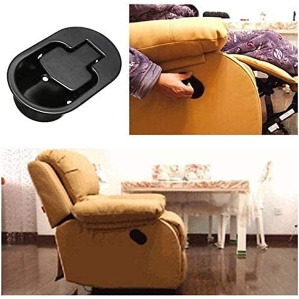Metall Recliner Håndtak Reservedeler med Kabel, Universell Sofa Stol Sofa Frigjøringshendel Trekkhåndtak, Passer de fleste Reclinere