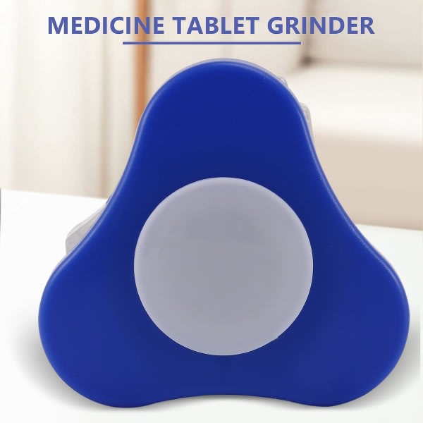 1 st Pill Pulverizer Kvarn Medicin Cutter-kross & Box Medicin Specialdesignade barn blue
