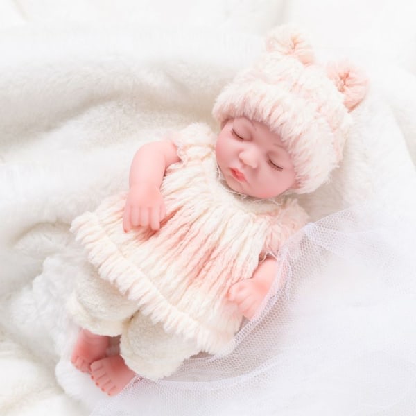 12 tommer nyfødt genfødt babydukke og tøjsæt Realistisk Sil