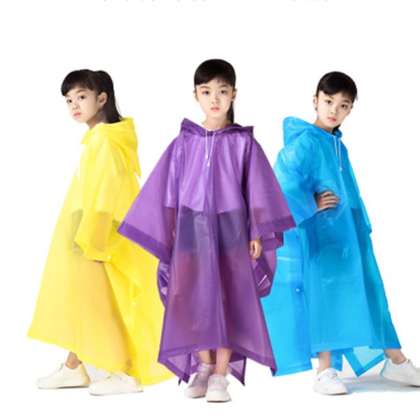 1 st modetröja EVA vattentät regnjacka för barn Utomhusvandring Resor Regnkläder Barnöverdrag Lila