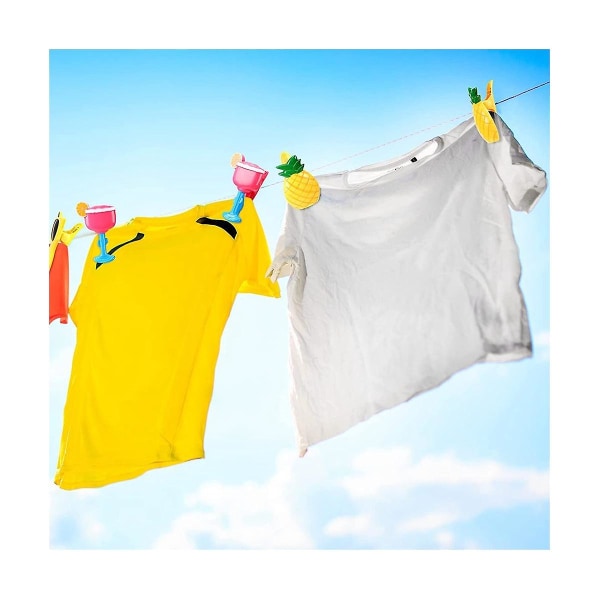 10 st Strandhandduksklämmor Bärbara stolhållare Handduksklämmor i lys farve Plast Söta klädesklämmor As Shown