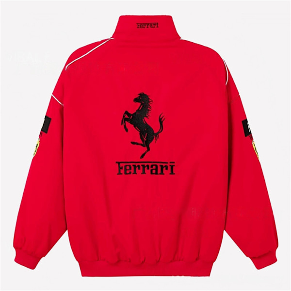 Ferrari Racing -takki, vintage-tyyli, F1 Ferrari -takki, unisex, kirkkaanpunainen Ed qd Ed Ed L