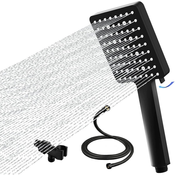 High pressure hand held shower head, 6 spray modes/settings Detachable shower head with stretchable