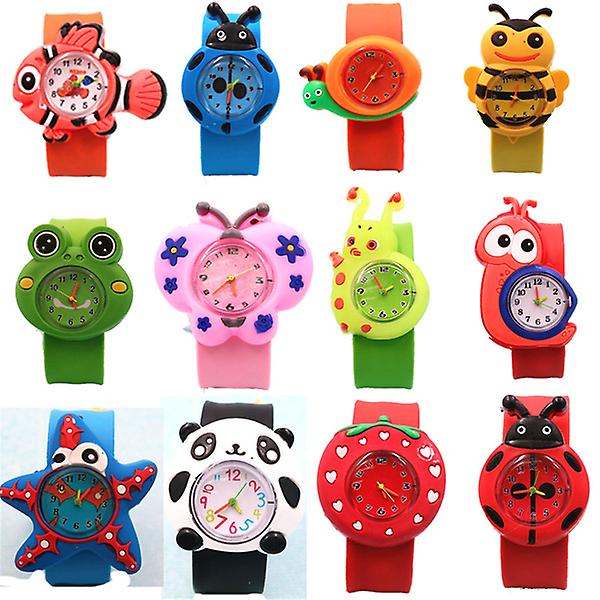Tecknad watch för barn med klappad elektronisk pops watch tiger red
