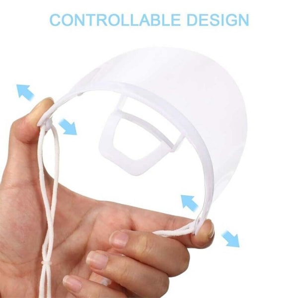 10:a transparenta kockmasker/återanvändbart skyddsvisir 10pcs