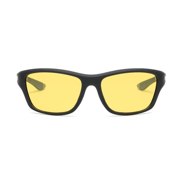 UV400 Solglasögon Reptåliga solglasögon Mycket elastisk solglasögon för utomhusbruk Svart Gul