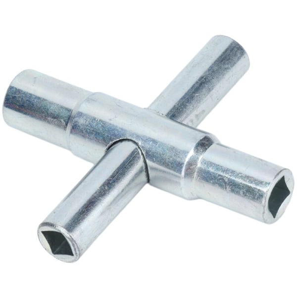 4-vägs Sillcock skiftnyckel, 4 i 1 kran kran Cross skiftnyckel værktøj, manuelt badeværelse skiftnyckel værktøj