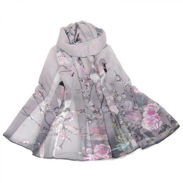 Chiffongscarf för kvinnor Lätt mode Transparent scarf Sjal Wrap Scarf, mjuk och slät, lätt och bekväm