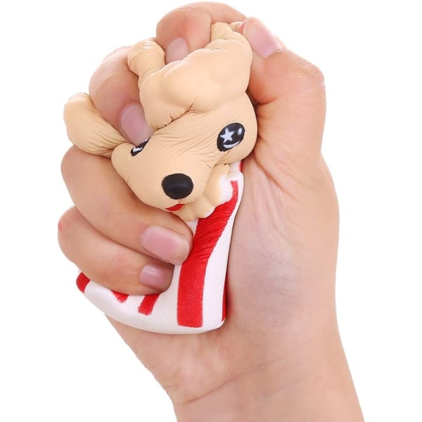 Squishies Popcorn Dog Squishy Squeeze Sakte stigende leker Stressavlastning Squishies Dyreleke Kawaii duftende myk gavesamling