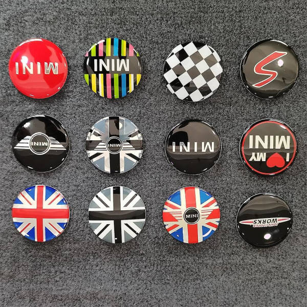 4 st 52mm Bilhjul Navdekaler Logotyp för Mini Cooper Jcw R50 R52 R53 R56 R57 R58 R60 Mini Clubman Countryman Tillbehör I