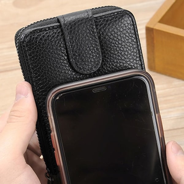 RFID Kortlommebok Kvinner Menn Lommebok SVART Black