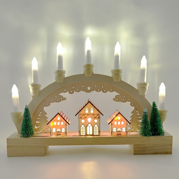 Jule træ LED bro lys pendel julescene hjem d