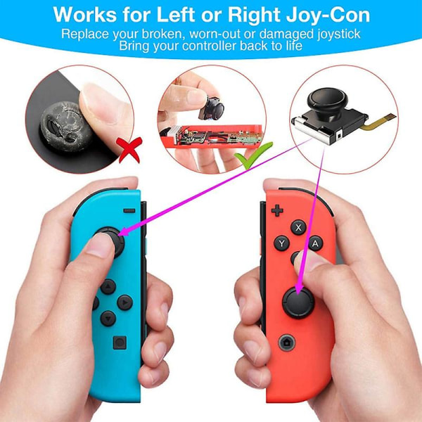 Joycon-ohjaimen korvaava ohjaussauvapaketti Nintendo Switch Ns:lle vasemmalle ja oikealle ohjaimelle