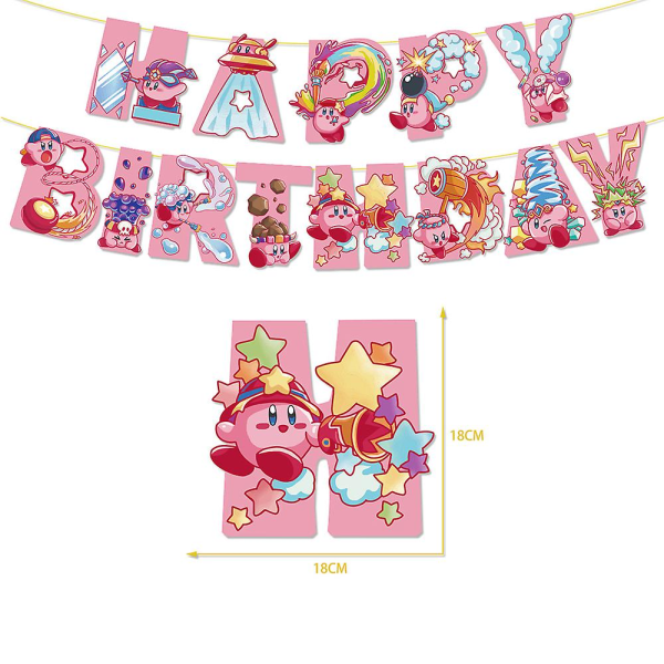 Star Kirby temafest tillbehör kit ballongdekorationer