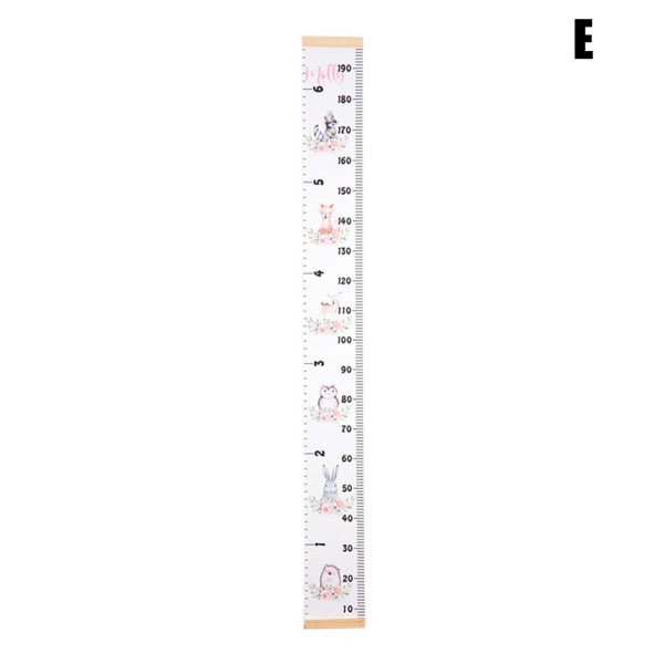 Höjdmått Linjal för barn Trävägghängande vekstdiagram Dekorativa rekvisita Babyfödelsedagspresent E