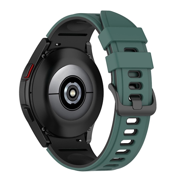 Silikonarmband till Samsung Galaxy Watch 4/5/6 40/44mm / Watch6 Classic 43mm 47mm / 5 Pro 45mm Olive Green  Black