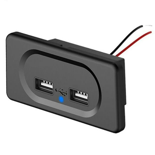 Dubbel USB billaddare 12v kort linje Dual Socket Module Download Husbil Husbil