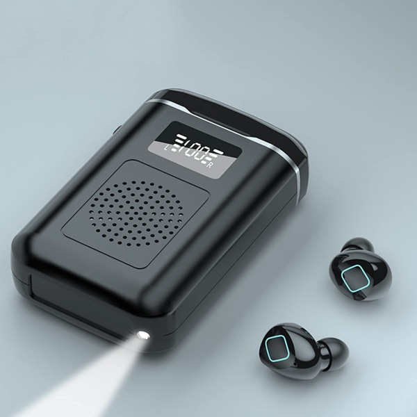 Trådløse ørepropper Bluetooth-høyttaler med ladeveske Vanntett sport