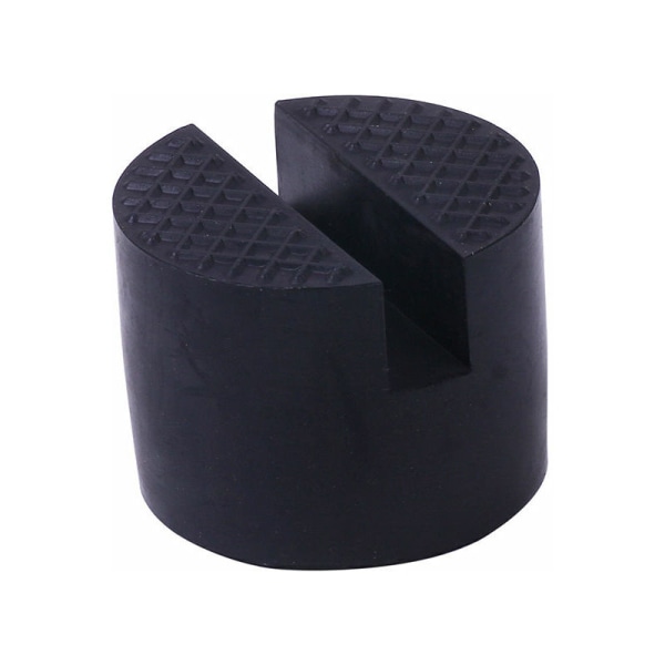 Universal svart gummiaadapter för golvuttag, mäter 5x5x3,8