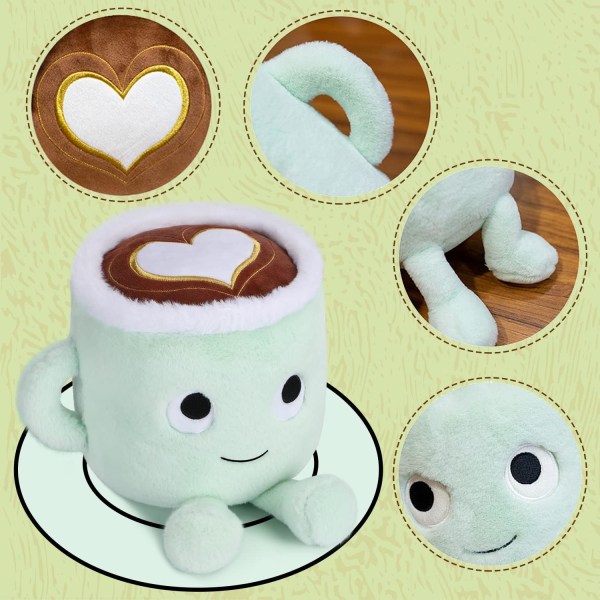 Latte plyslegetøj, 30 cm fyldt kaffekrus Plyspudedukke, blød kop Fluffy