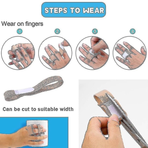 6 stk Fingerskinner, Finger Buddy Wraps Til Mallet Fingre Slidgigt Fingerled Kroget Finger Brækket Finger