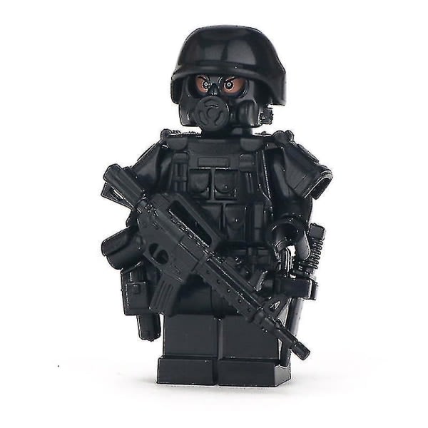 6 stk Moc Swat City Mini Militære Våben Playmobil Figurer Byg